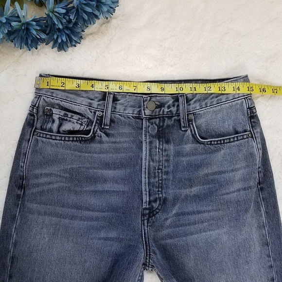 GRLFRND Mica High-Rise Straight-Leg Jeans in Black Smoke - Picture 7 of 12